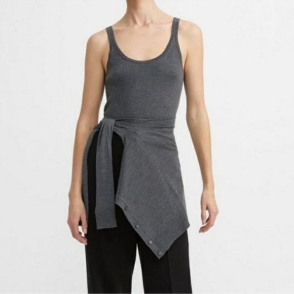 Theory charcoal silken tank top NWT - Picture 1 of 5